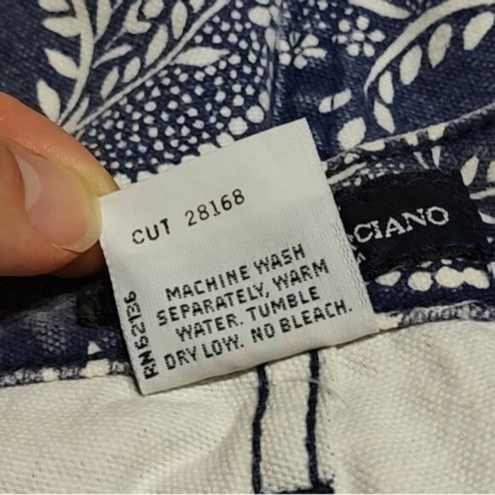 Vintage 90s Grunge Bandana Print Denim Shorts 3 Guess George Marciano - Picture 7 of 10